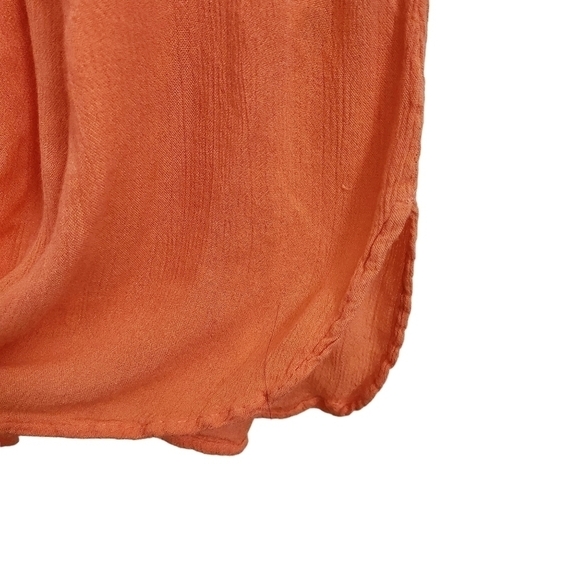 Lilly Pulitzer X Target Tunic Top XL Orange Aztec Embroidered V-Neck Boho Beach - Picture 5 of 10